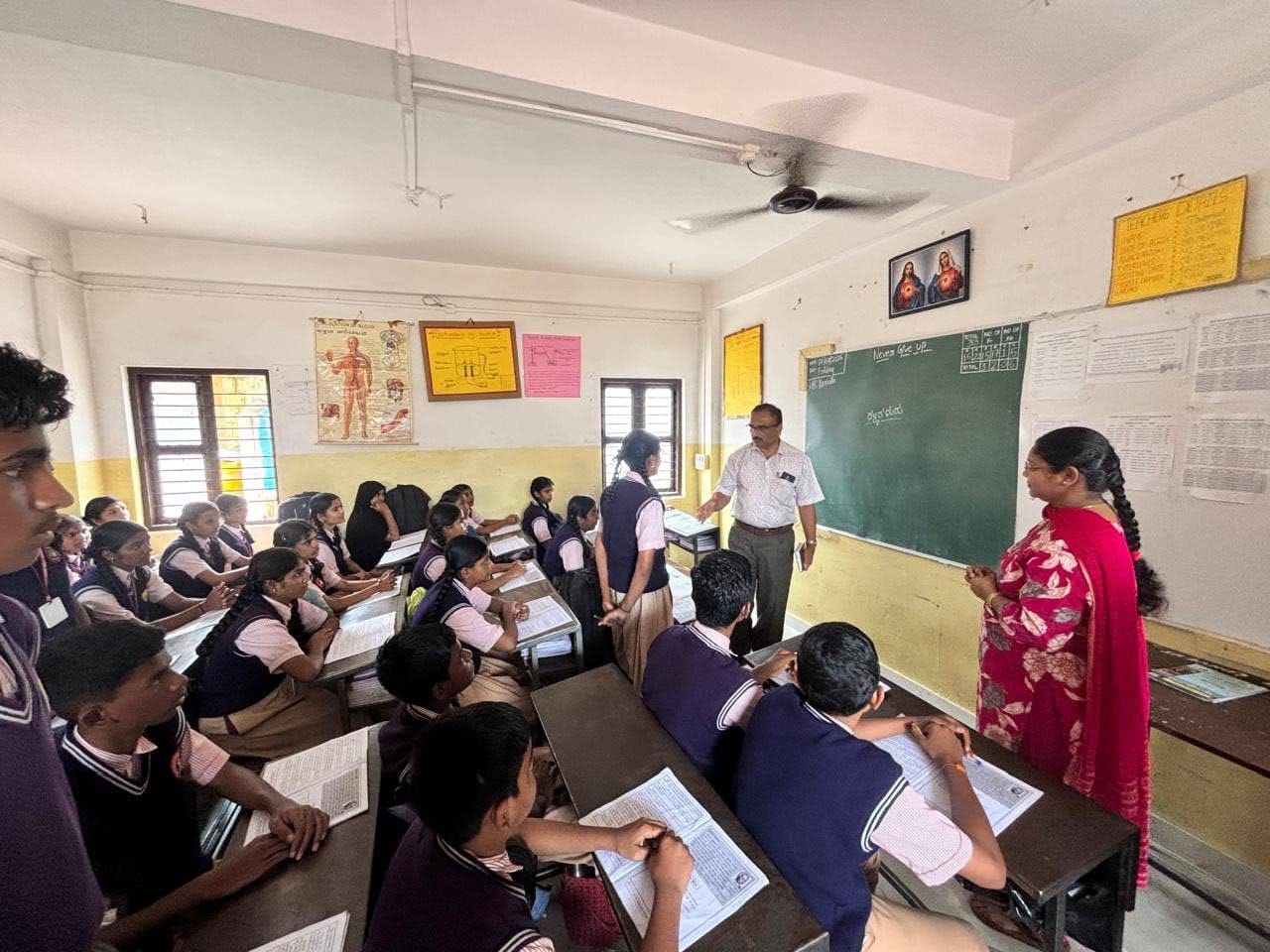 Students taking part in school activities