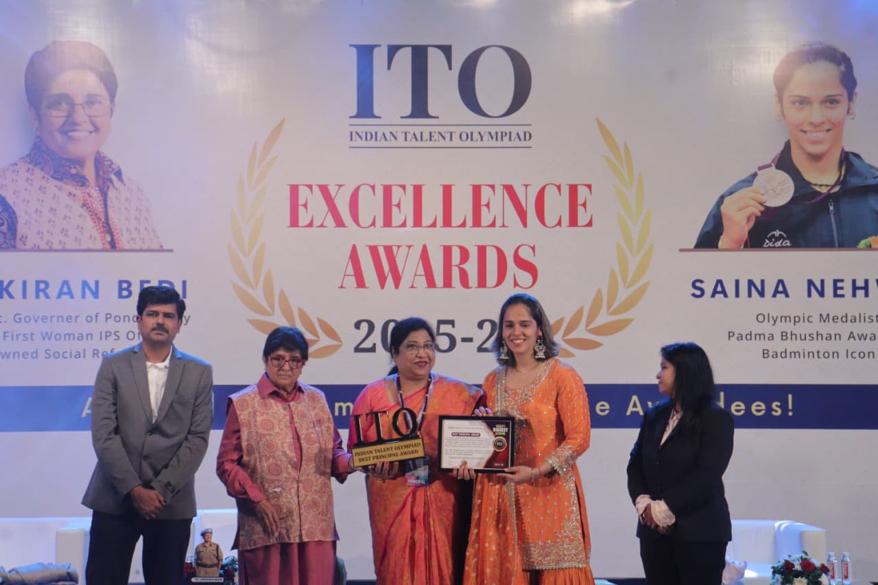 Students receiving an award